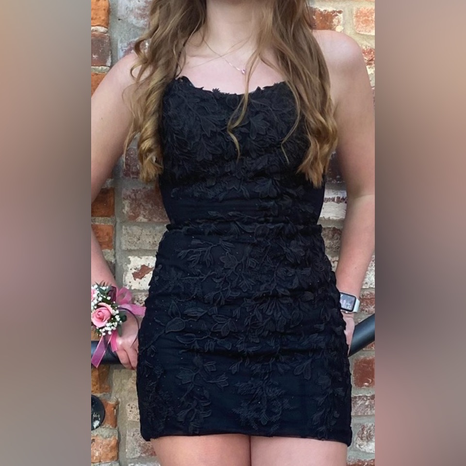 Black Sherri Hill Homecoming Dress